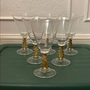 Six acrylic festive holiday glasses